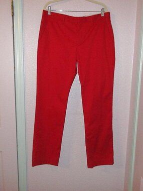 Express Photographer Pants Mens 34x32 Stretch Straight Leg Red Dress Casual Work